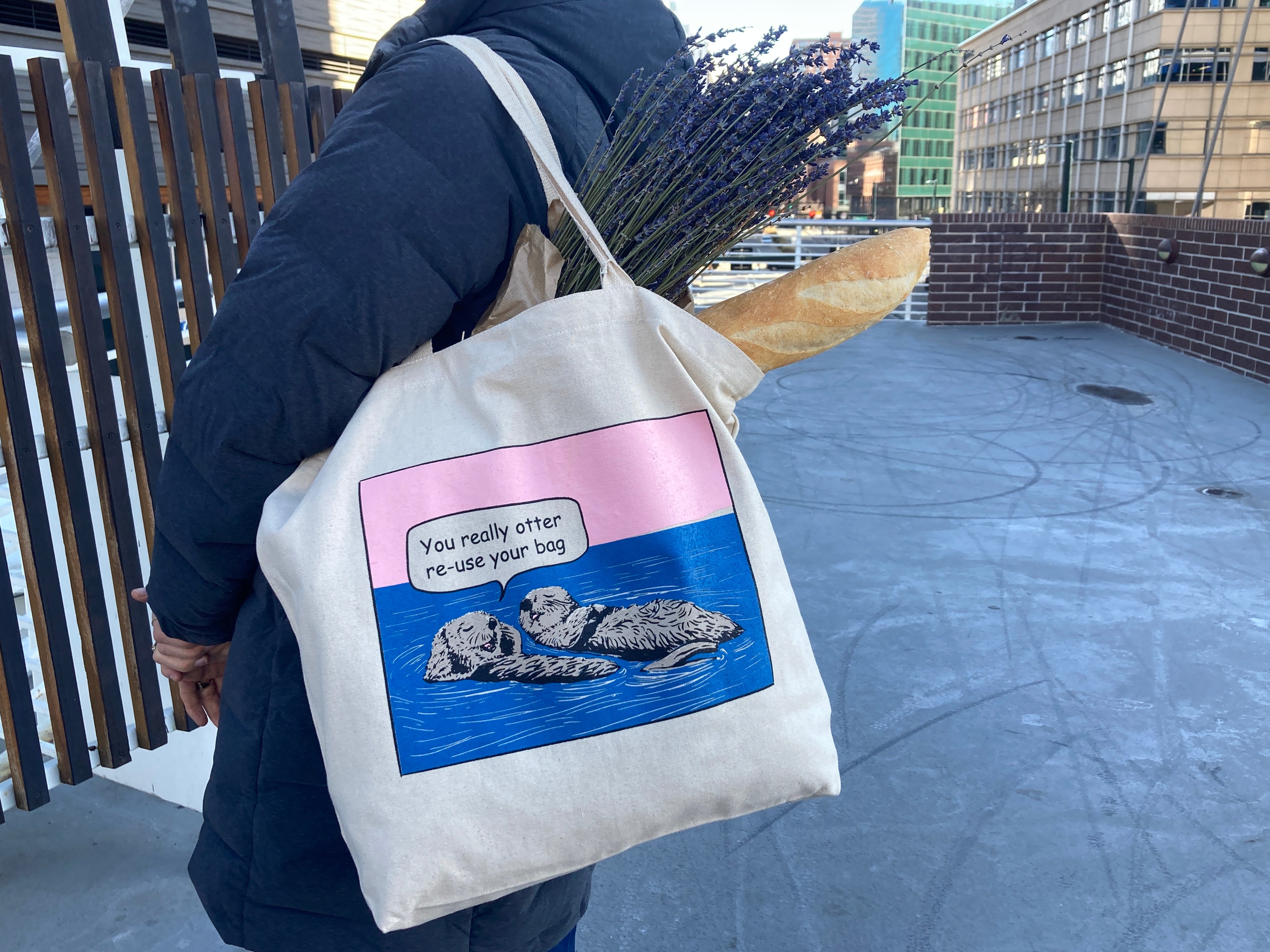Otters Tote Bag