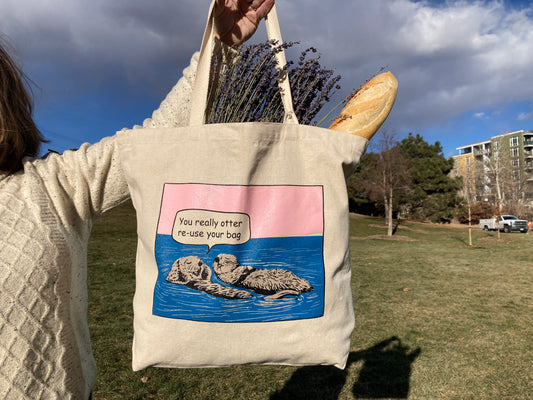 Otters Tote Bag